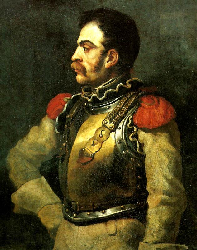 Theodore   Gericault portrait de carabinier